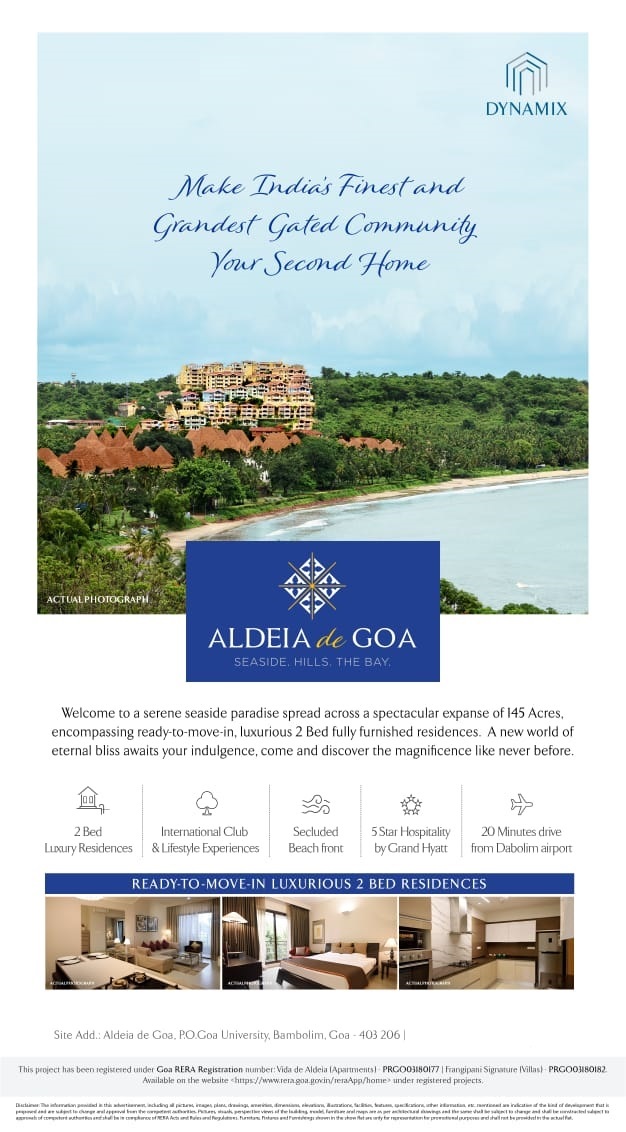 Ready to move in luxurious 2 bed residences at Dynamix Aldeia De Goa Update